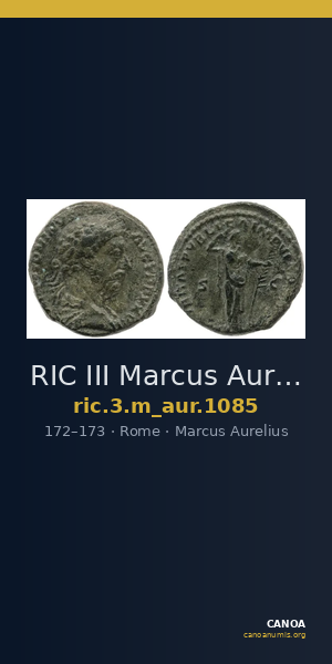 RIC III Marcus Aurelius 1085 — CANOA