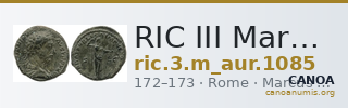 RIC III Marcus Aurelius 1085 — CANOA