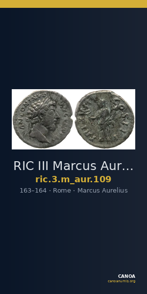 RIC III Marcus Aurelius 109 — CANOA