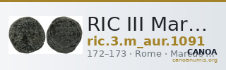 RIC III Marcus Aurelius 1091 — CANOA