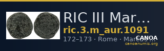 RIC III Marcus Aurelius 1091 — CANOA