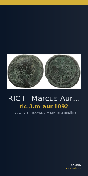 RIC III Marcus Aurelius 1092 — CANOA