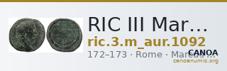 RIC III Marcus Aurelius 1092 — CANOA