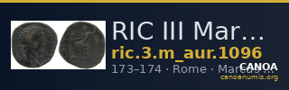 RIC III Marcus Aurelius 1096 — CANOA