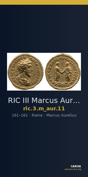RIC III Marcus Aurelius 11 — CANOA