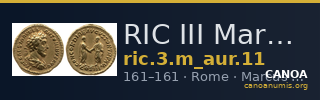 RIC III Marcus Aurelius 11 — CANOA
