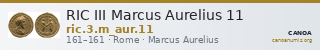 RIC III Marcus Aurelius 11 — CANOA