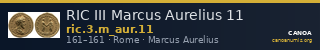 RIC III Marcus Aurelius 11 — CANOA