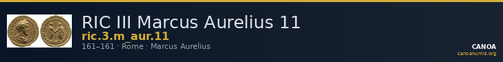 RIC III Marcus Aurelius 11 — CANOA