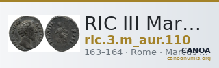 RIC III Marcus Aurelius 110 — CANOA