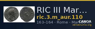 RIC III Marcus Aurelius 110 — CANOA