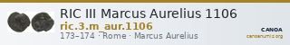 RIC III Marcus Aurelius 1106 — CANOA