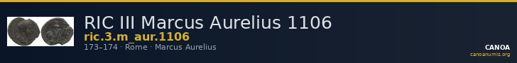 RIC III Marcus Aurelius 1106 — CANOA