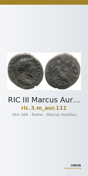 RIC III Marcus Aurelius 111 — CANOA