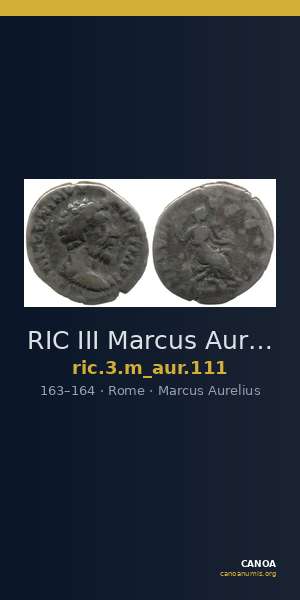 RIC III Marcus Aurelius 111 — CANOA