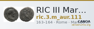 RIC III Marcus Aurelius 111 — CANOA