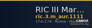 RIC III Marcus Aurelius 1111 — CANOA