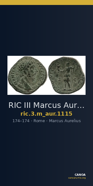 RIC III Marcus Aurelius 1115 — CANOA