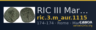 RIC III Marcus Aurelius 1115 — CANOA