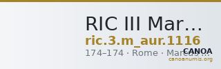 RIC III Marcus Aurelius 1116 — CANOA