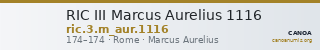 RIC III Marcus Aurelius 1116 — CANOA