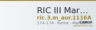 RIC III Marcus Aurelius 1116A — CANOA