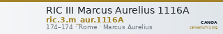 RIC III Marcus Aurelius 1116A — CANOA