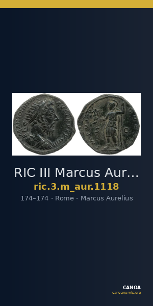 RIC III Marcus Aurelius 1118 — CANOA