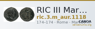 RIC III Marcus Aurelius 1118 — CANOA