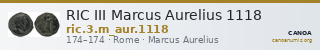 RIC III Marcus Aurelius 1118 — CANOA