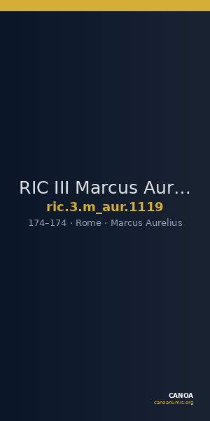 RIC III Marcus Aurelius 1119 — CANOA
