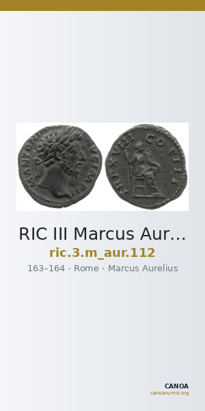 RIC III Marcus Aurelius 112 — CANOA