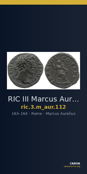RIC III Marcus Aurelius 112 — CANOA