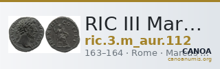 RIC III Marcus Aurelius 112 — CANOA