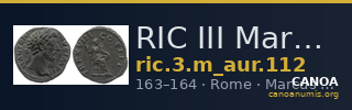 RIC III Marcus Aurelius 112 — CANOA