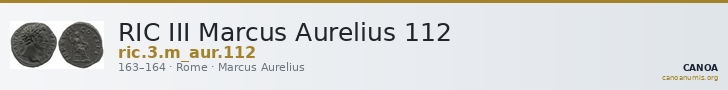 RIC III Marcus Aurelius 112 — CANOA
