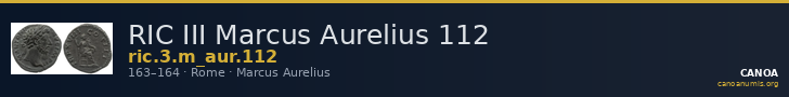 RIC III Marcus Aurelius 112 — CANOA