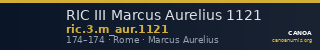 RIC III Marcus Aurelius 1121 — CANOA