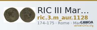 RIC III Marcus Aurelius 1128 — CANOA