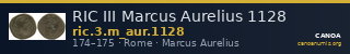RIC III Marcus Aurelius 1128 — CANOA