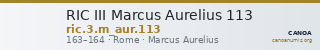 RIC III Marcus Aurelius 113 — CANOA