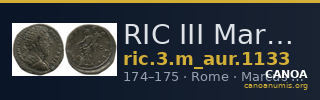 RIC III Marcus Aurelius 1133 — CANOA