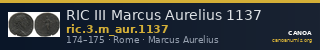 RIC III Marcus Aurelius 1137 — CANOA