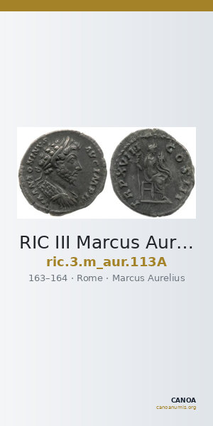 RIC III Marcus Aurelius 113A — CANOA