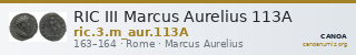 RIC III Marcus Aurelius 113A — CANOA