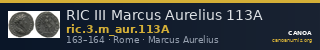 RIC III Marcus Aurelius 113A — CANOA