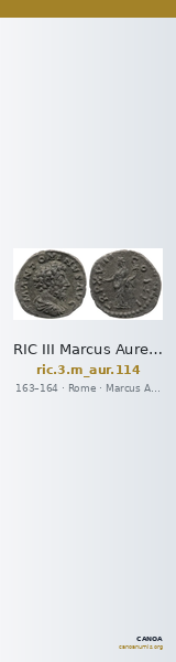 RIC III Marcus Aurelius 114 — CANOA