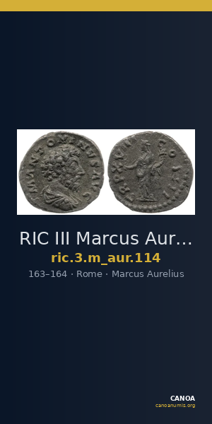 RIC III Marcus Aurelius 114 — CANOA