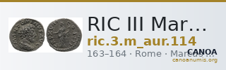 RIC III Marcus Aurelius 114 — CANOA