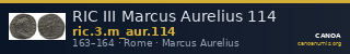 RIC III Marcus Aurelius 114 — CANOA